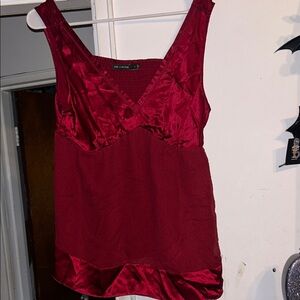 The Limited ruby red silk cami L